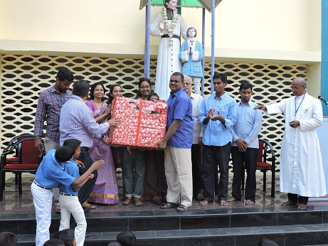 Handing over the Braille Printer to Mr. Lakshmi Narayan, Braille Teacher